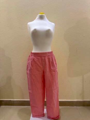 G003: Blush Harmony Relaxed Fit Elastic Waist Trousers
