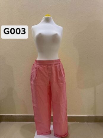 G003: Blush Harmony Relaxed Fit Elastic Waist Trousers