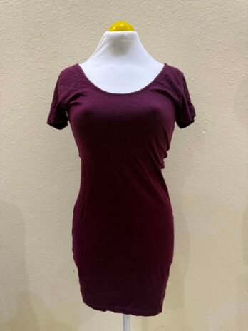 H003: Burgundy Bliss Classic Slim Fit Mini Dress