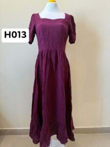 Large Plum Elegance Square Neck Flowy SHEIN Maxi Dress
